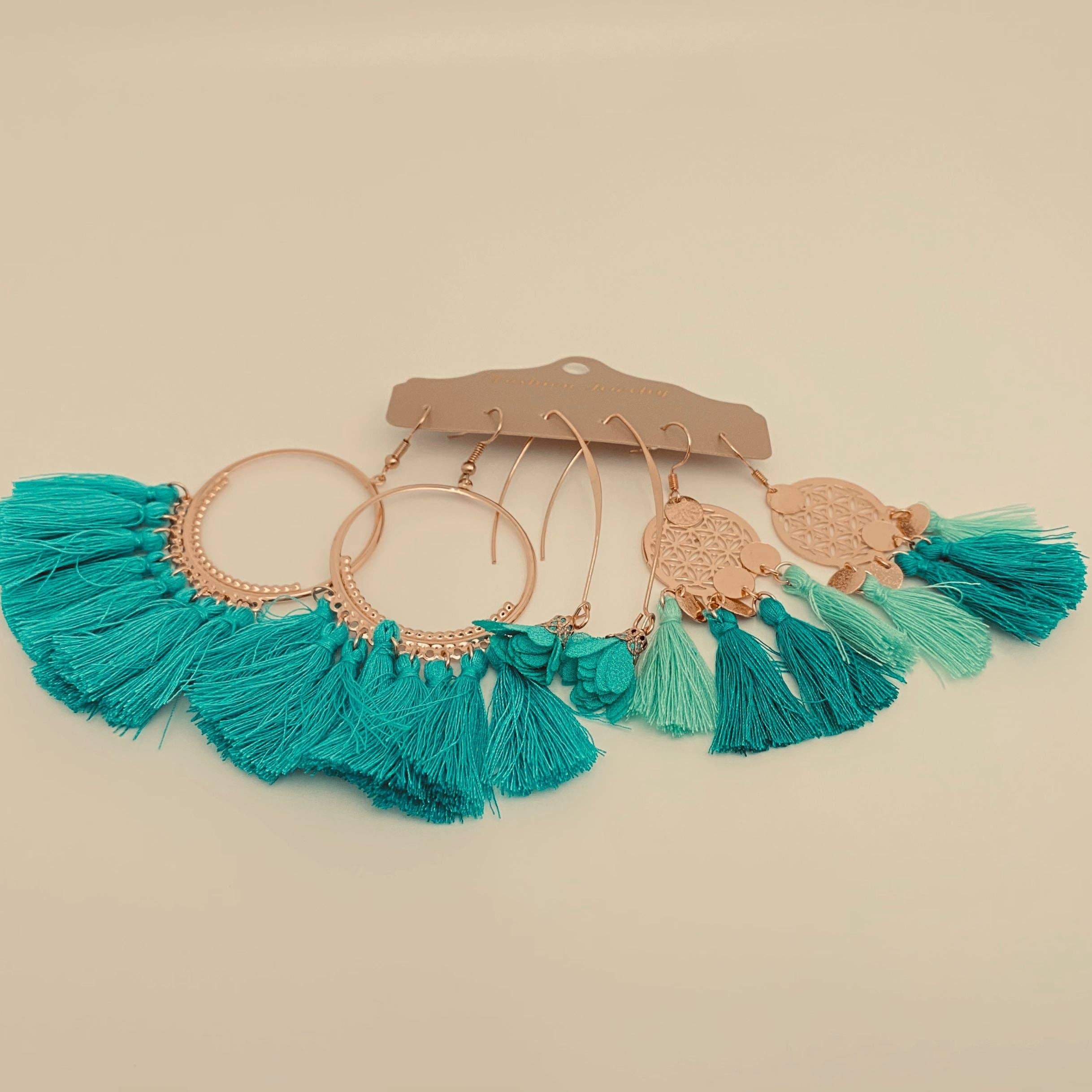 Mio Queena – wholesale Jewellery set – 3Pairs/set Boho Earrings in Different Styles - BJ35