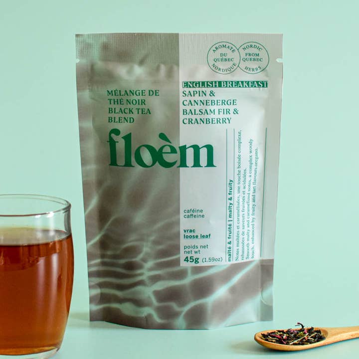 Loose Leaf Tea, English Breakfast Black Tea, Fir & Cranberry for wholesale by Floèm