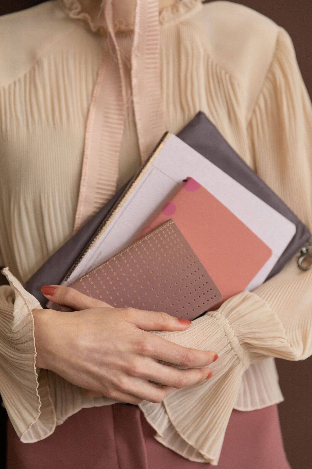 Tinne Mia - Wholesale Notebook - Linen notebook B5 - Rose Pale3