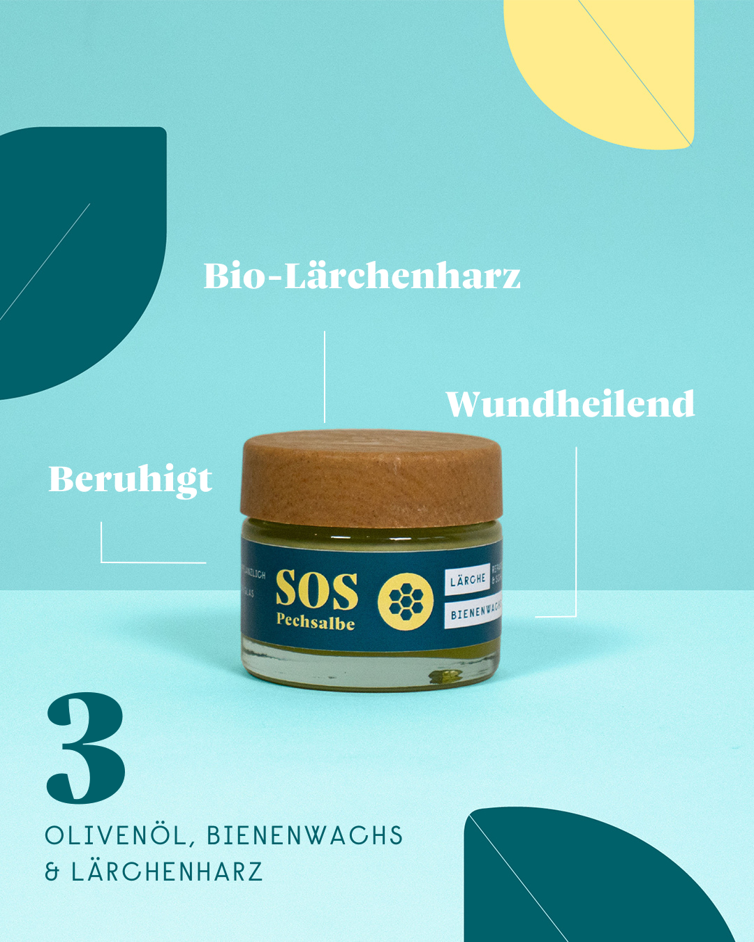 forpeople skincare GmbH - Wholesale Healing Salve/Balm/Cream - SOS Pitch Ointment - Larch Resin in Glass Jar1