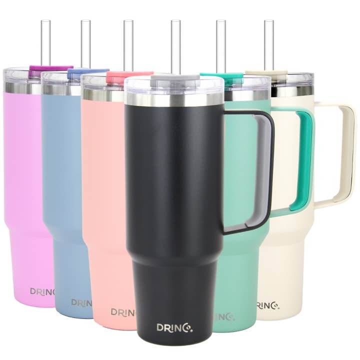 Drinco - Wholesale Insulated Mug/Tumbler - Drinco 40oz 30oz BigSur Tumbler with Handle Straw/Flip Lid