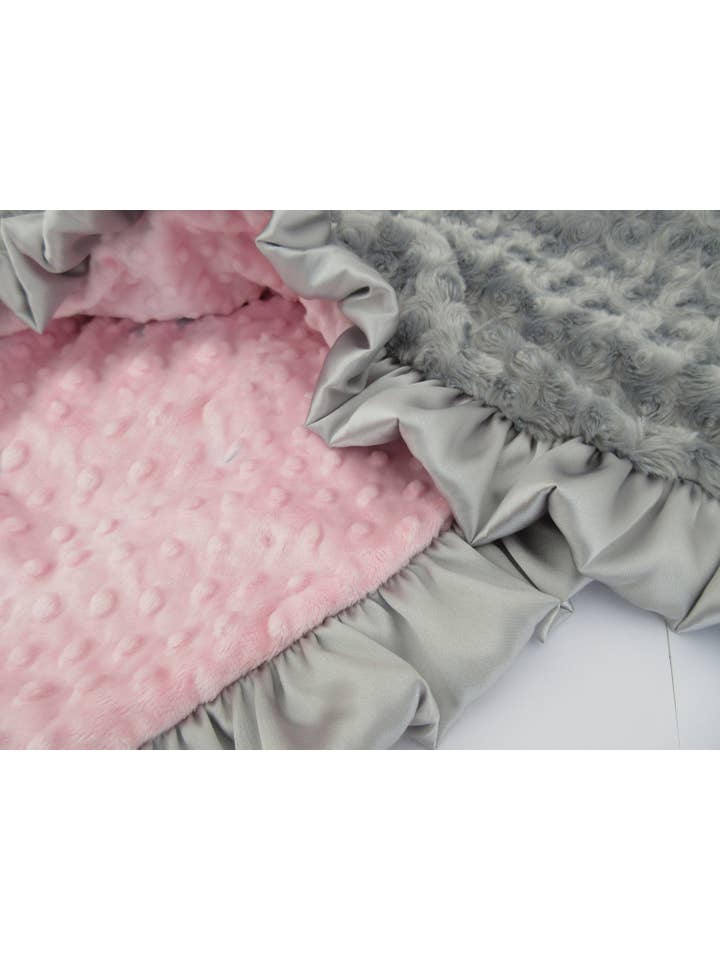 Minkee Baby Gifts - Wholesale Bedding Blanket - Kids & Baby - Rosebud Swirl Minky Baby Blanket for Girls
