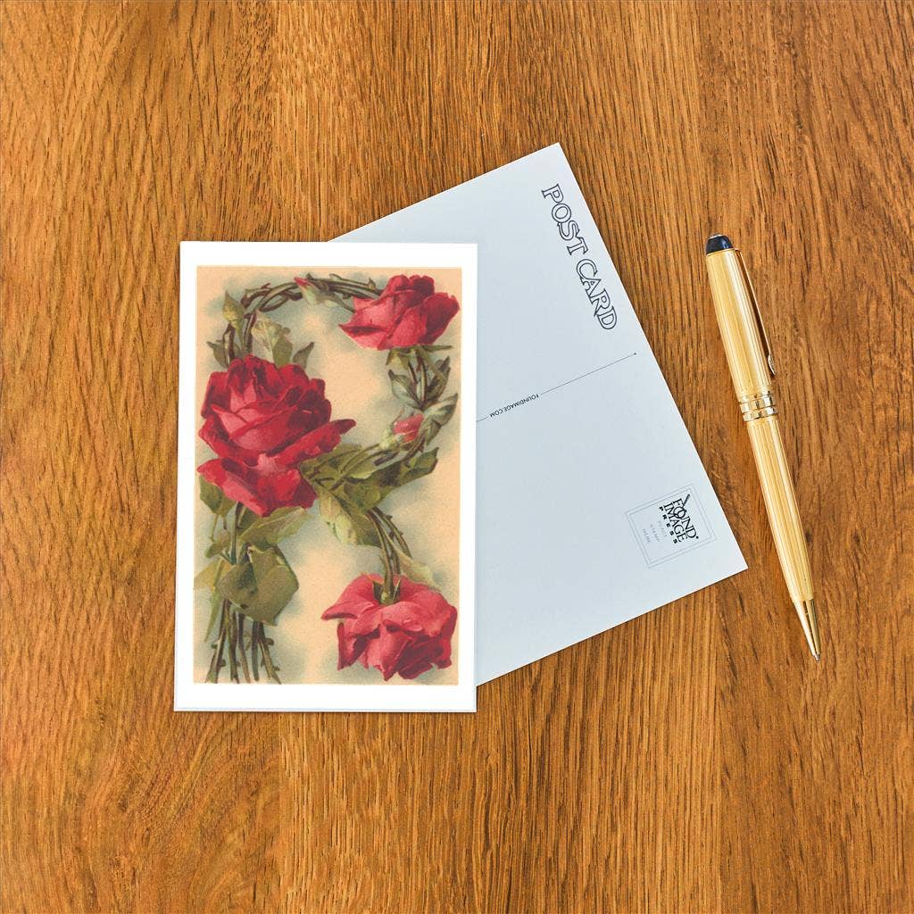 Found Image Press - Wholesale Postcard - Postcard LT-491 Letter R in Roses1