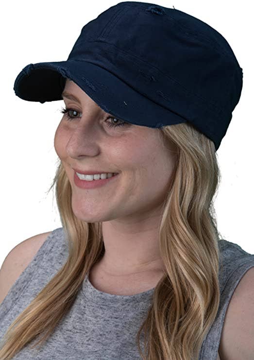 Funky Junque - Wholesale Baseball Cap - Women's - Cadet Hat (Navy)