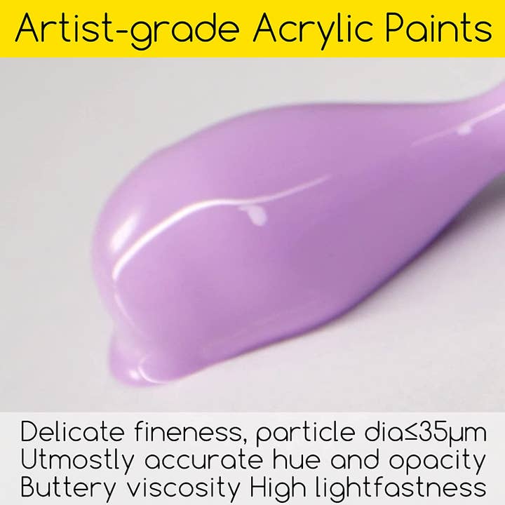 Pintar Art Supply - Wholesale Acrylic Paint - MEEDEN Pastel Acrylic Paint Set, 12 Pastel Colors 22 ml/0.74oz, Heavy Body Acrylic Paint Tubes, Art Craft Paints for Artists Kids Beginners, Art Supplies for Canvas Wood Rock Painting