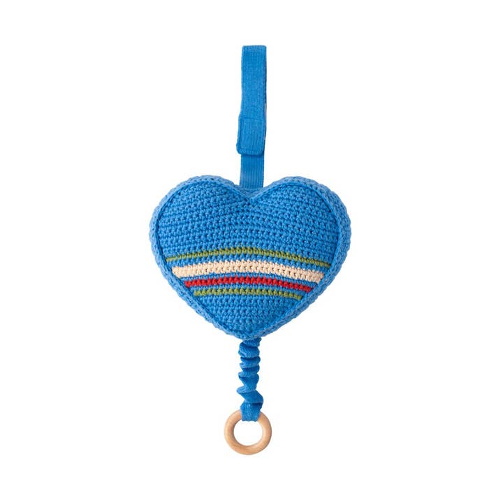 Carillon all'uncinetto a forma di cuore blu per la vendita all'ingrosso da parte di Global Affairs