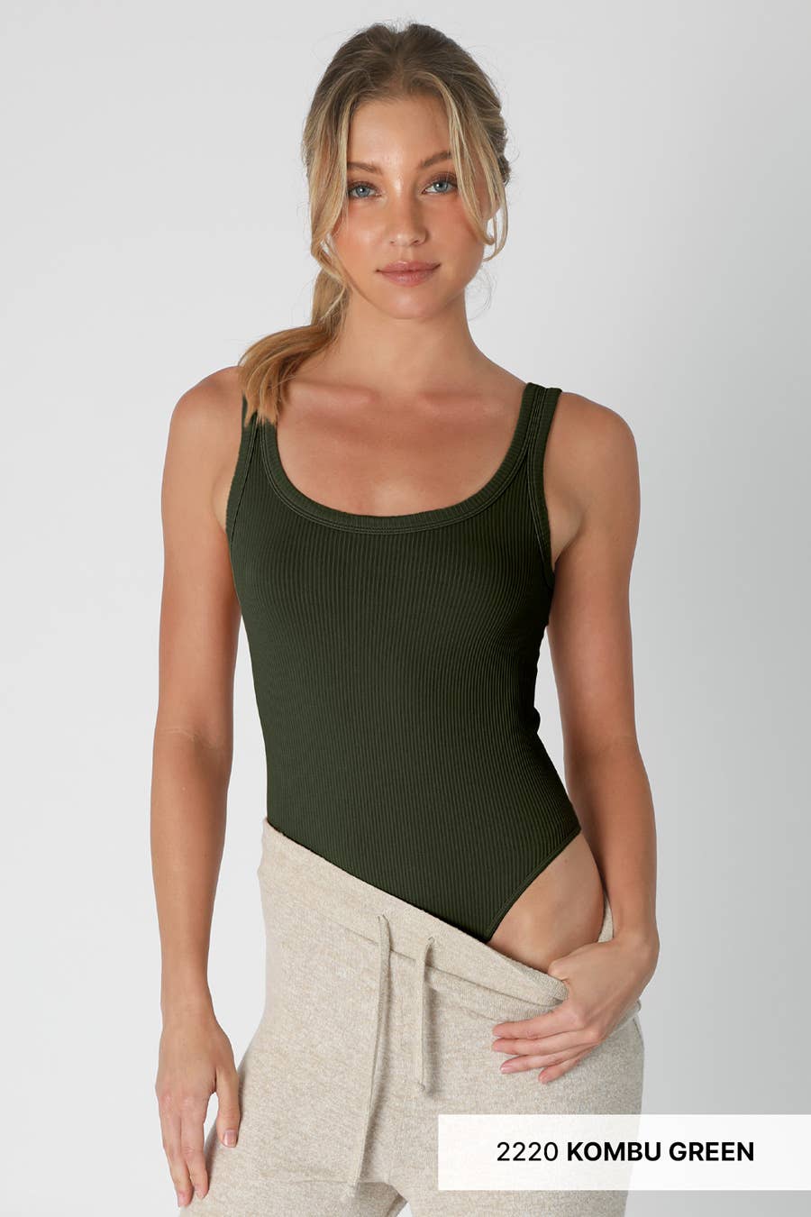 NIKIBIKI - Wholesale Bodysuit - Women's - NS7867 - Ribbed Scoop Neck&Back Bodysuit5