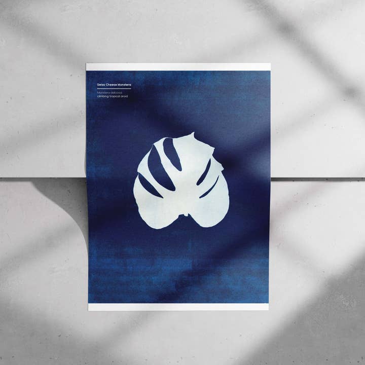 Swiss Cheese Monstera Print for wholesale by Punch Kiss Press