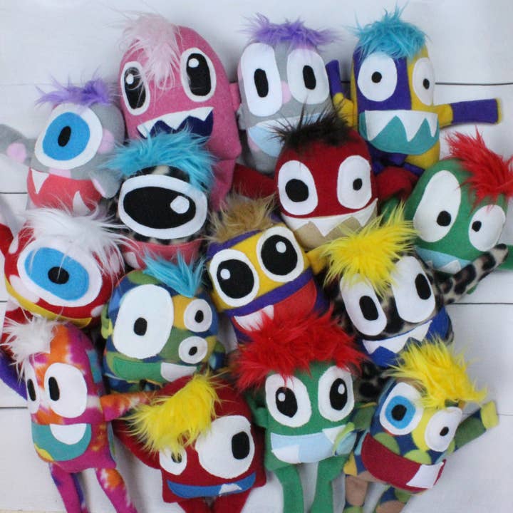 Lu & Ed – Großhandel Kuschel-/Plüschtier – Kind & Baby – Paket „Kleines Monster“ 3