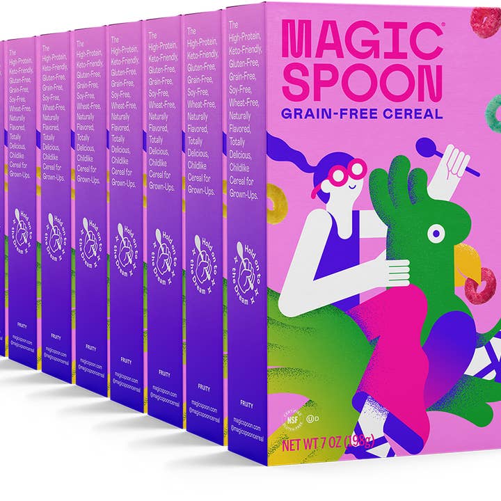 Magic Spoon - Wholesale Breakfast Cereal - Magic Spoon High Protein Fruity Cereal (8 boxes)