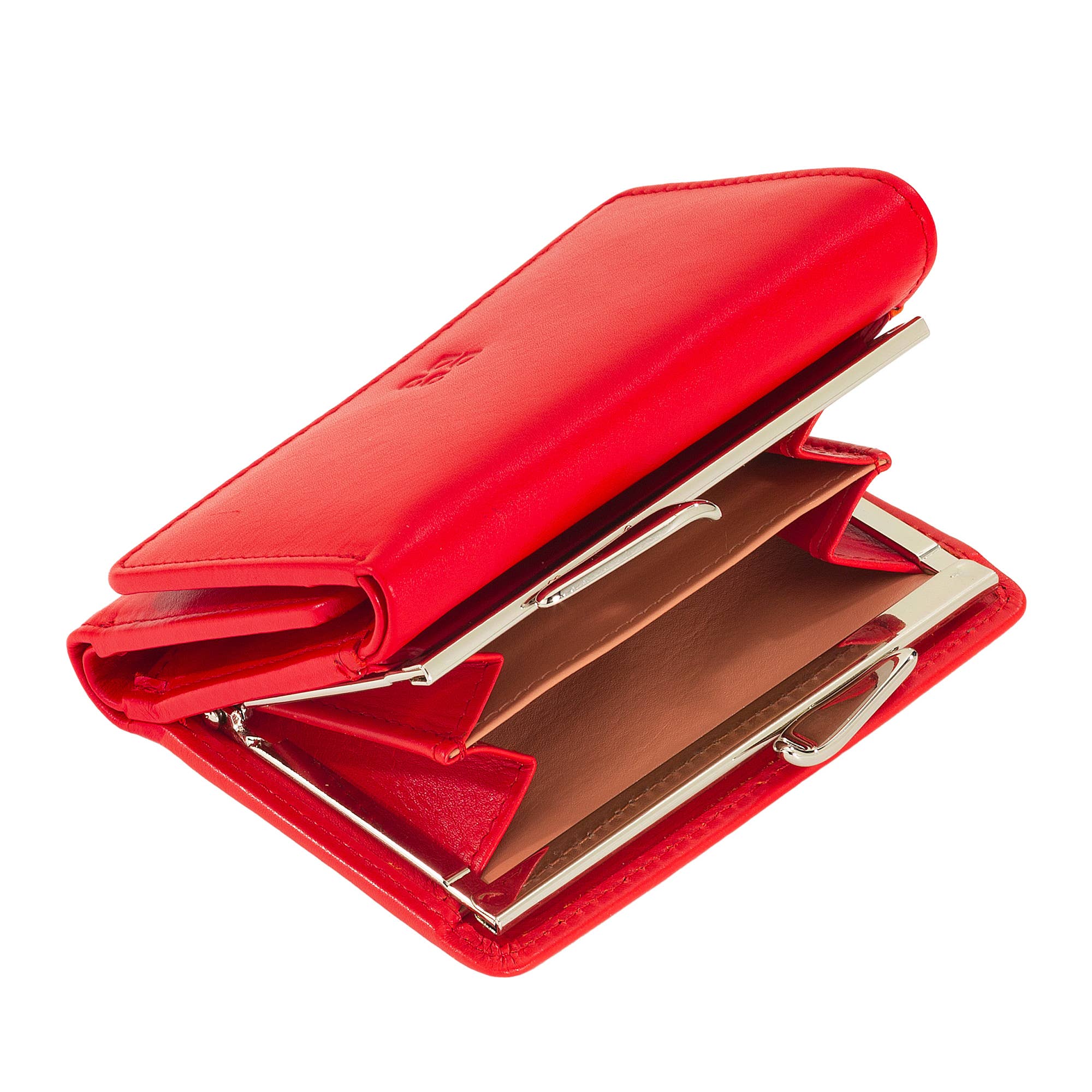 dudu - Wholesale Wallet - Women's - Dudu Women'S Leather Compact Wallet Clic Clac Red Flame3