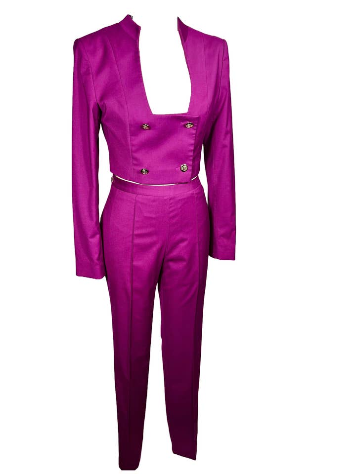 Elizabeth Diamant – wholesale Suit trousers – women's – Purple Pant Suit