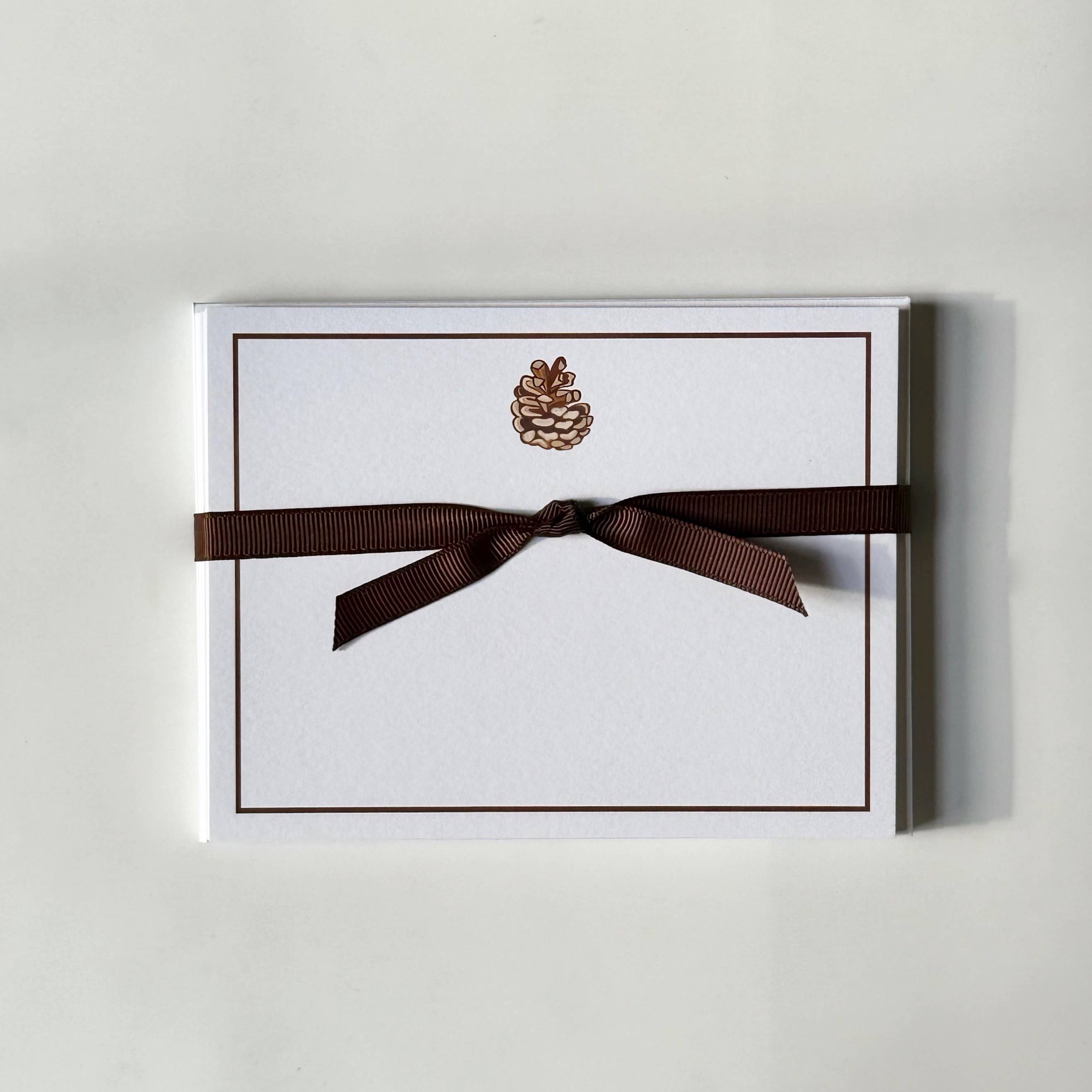 Georgetown Paperie - Wholesale Stationery/Notecard Set - Pinecone - Flat Note Cards