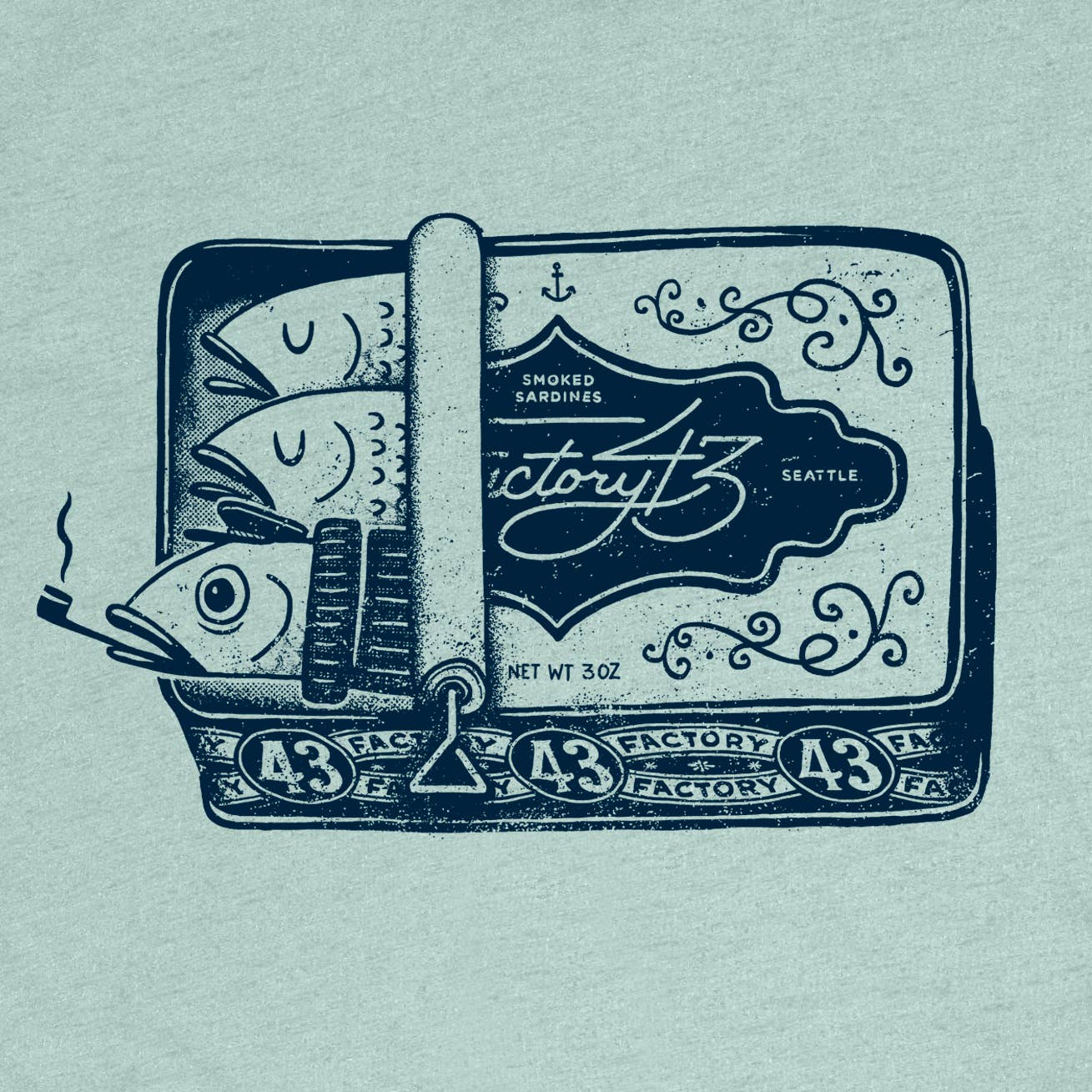 Factory 43 - Wholesale T-shirt met print - Uniseks - Sardines3