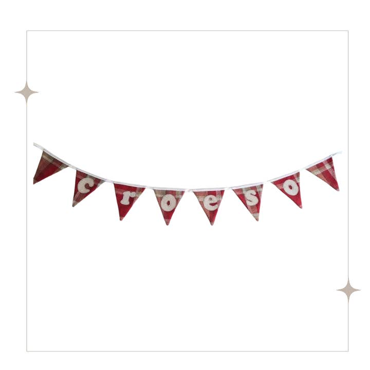 Croeso Bunting for wholesale by Sweet Williams