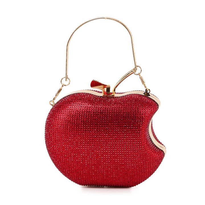 Handbag Express - Wholesale Clutch Bag - Women's - Rhinestone Covered Delicious Apple Evening Bag