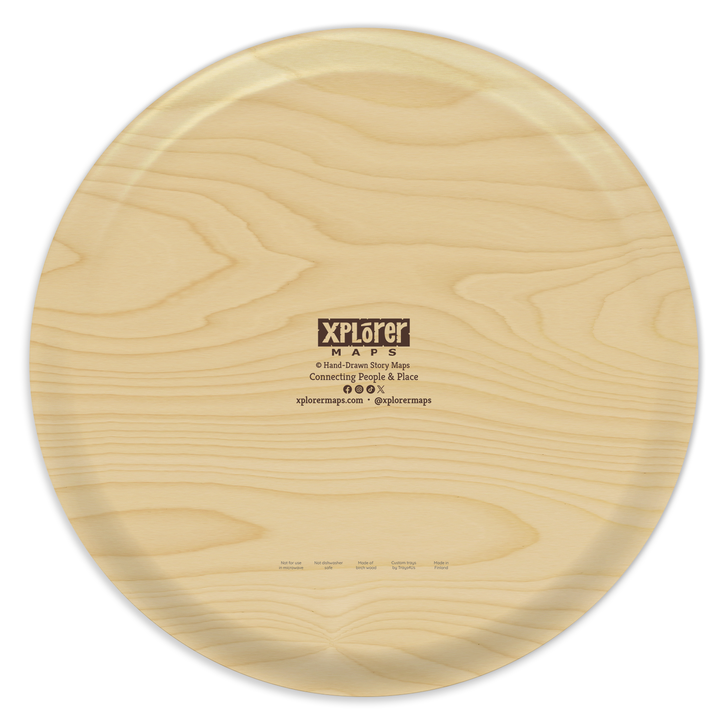 XPLORER MAPS - Wholesale Serving Tray - Adirondacks Map Wooden Serving Tray 6