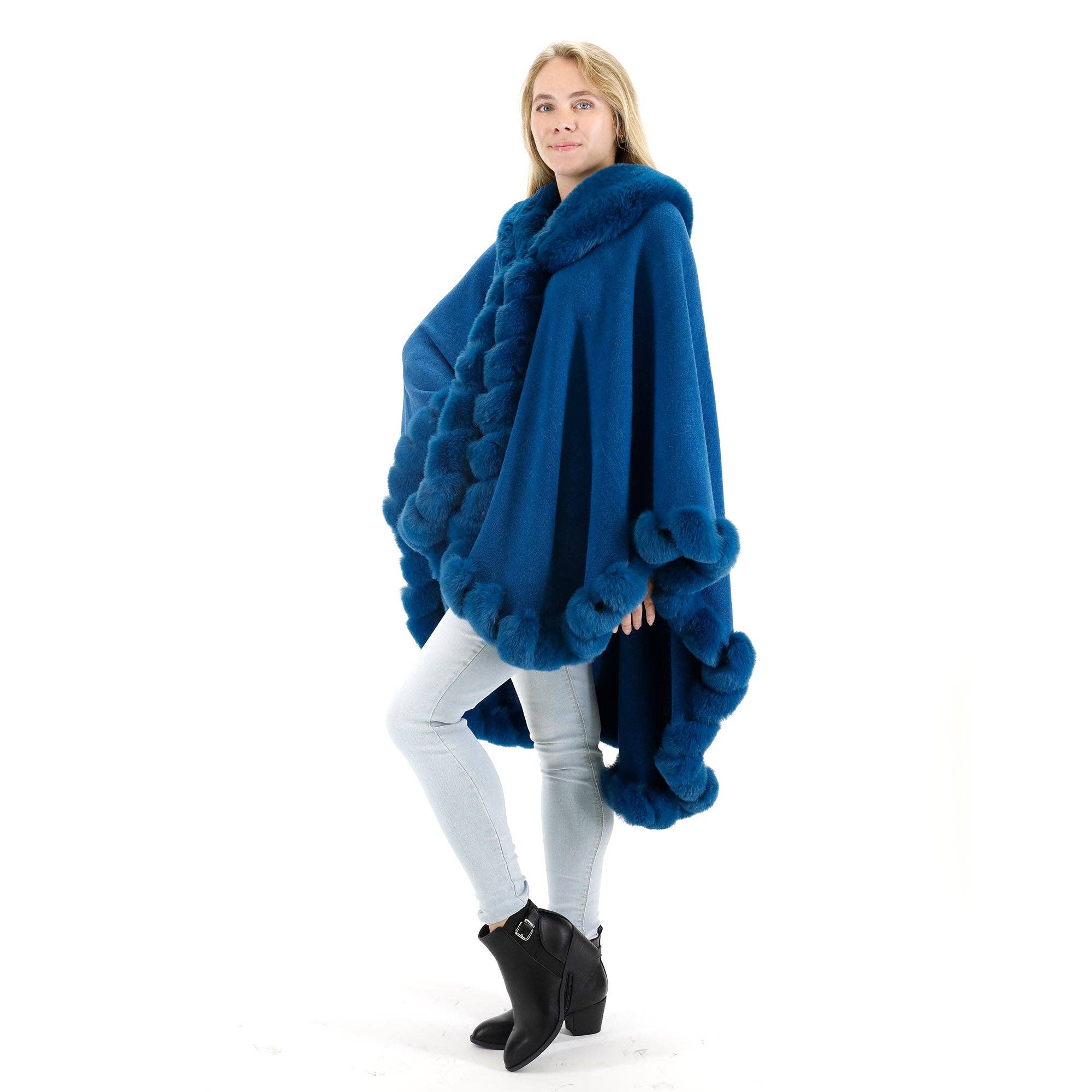 TAPA fashion – Engroshandel Pels-/kunstpelsfrakke - Dame – Ensfarvet pels sjal SW3719 (3 stk)41