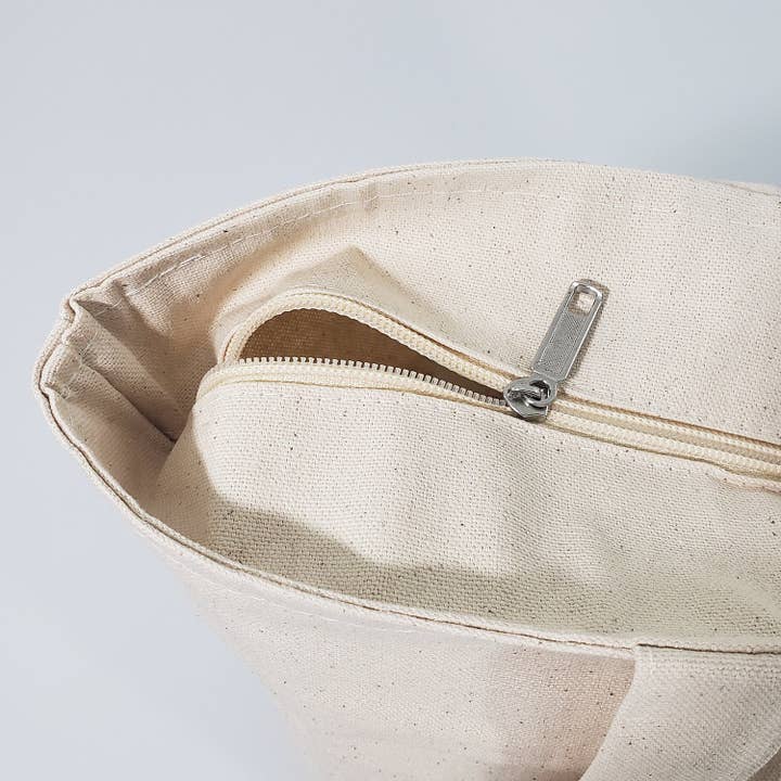 TBF - Wholesale Tote Bag - Women's - TBF Heavy Canvas Zipper Tote Bag / Zippered Pocket - TG261