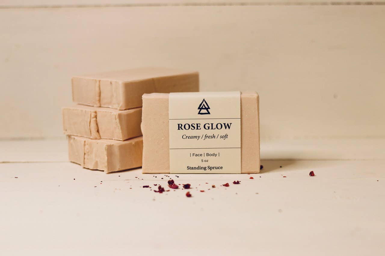 Standing Spruce - Vente Pains de savon - Rose Glow1