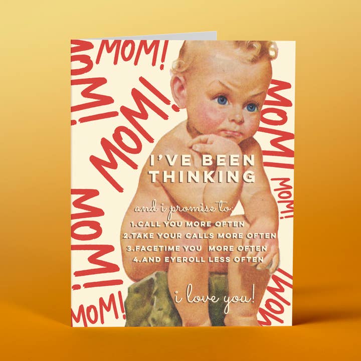 Carte de fête des mères PETIT PENSEUR pour la vente par offensivedelightful