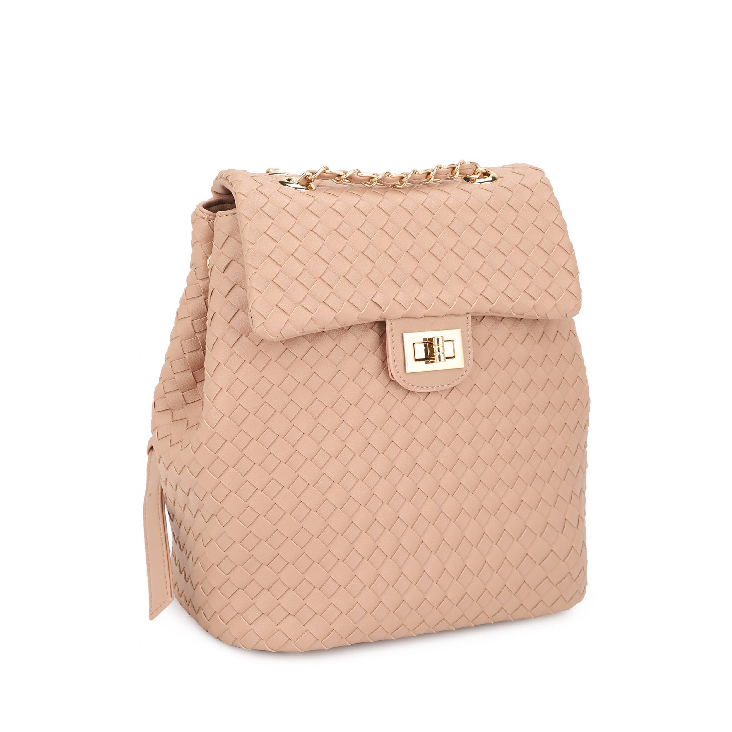 KAYLA+AVA - Wholesale Backpack - Women's - GABRIELLA Woven Backpack with Chain Strap2