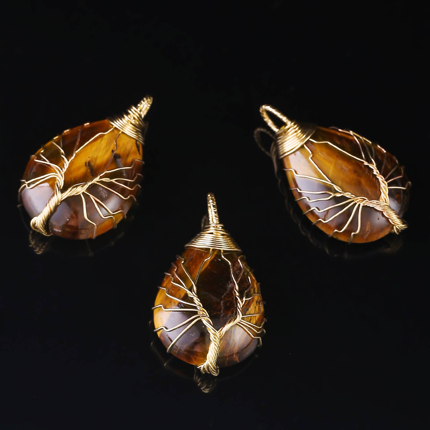 Gypsy Soul - Wholesale Pendant/Charm Necklace - Tree of Life Wire Wrapped Necklace - Assortment 12 Pcs2