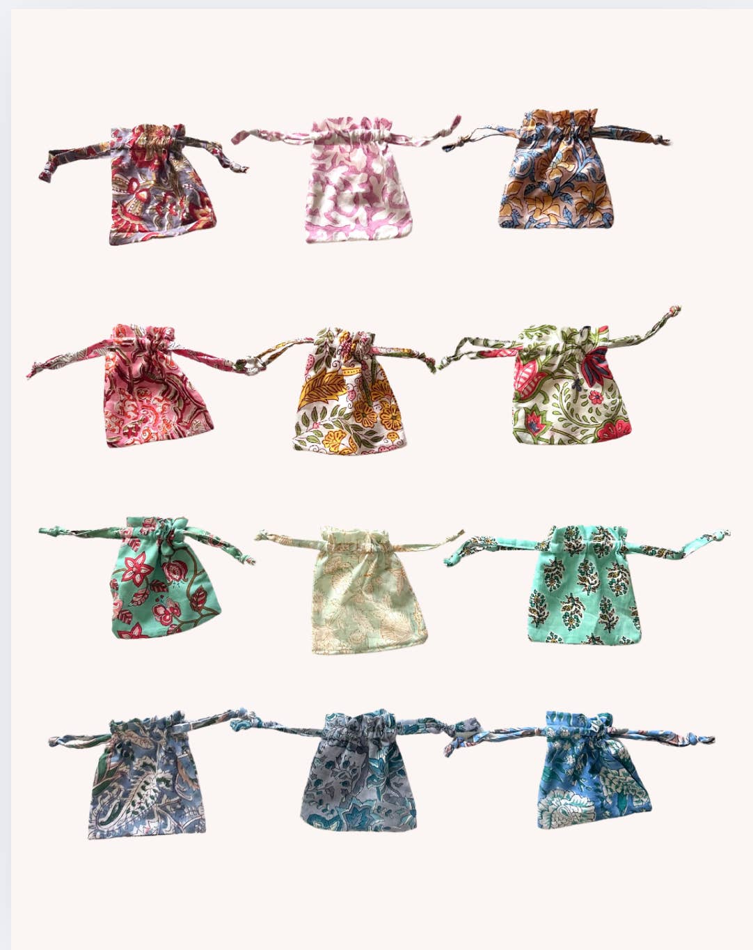 By The Sea Organics - Vente Pochette cadeau - Sacs Cadeaux en Tissu Imprimés à la Main0