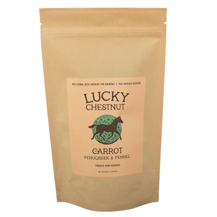 Carrot with Fenugreek + Fennel Horse Treats for wholesale by Lucky Chestnut