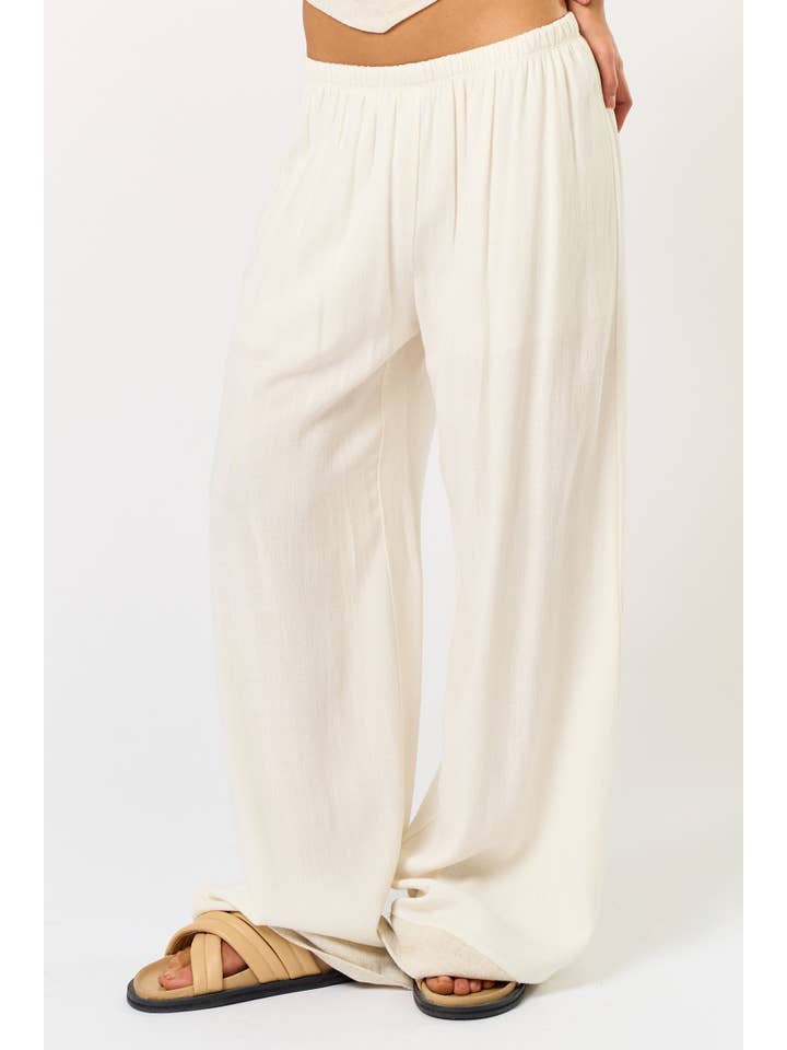 IVORY BS403 Scarf Top Cropped with Pants for wholesale on Faire