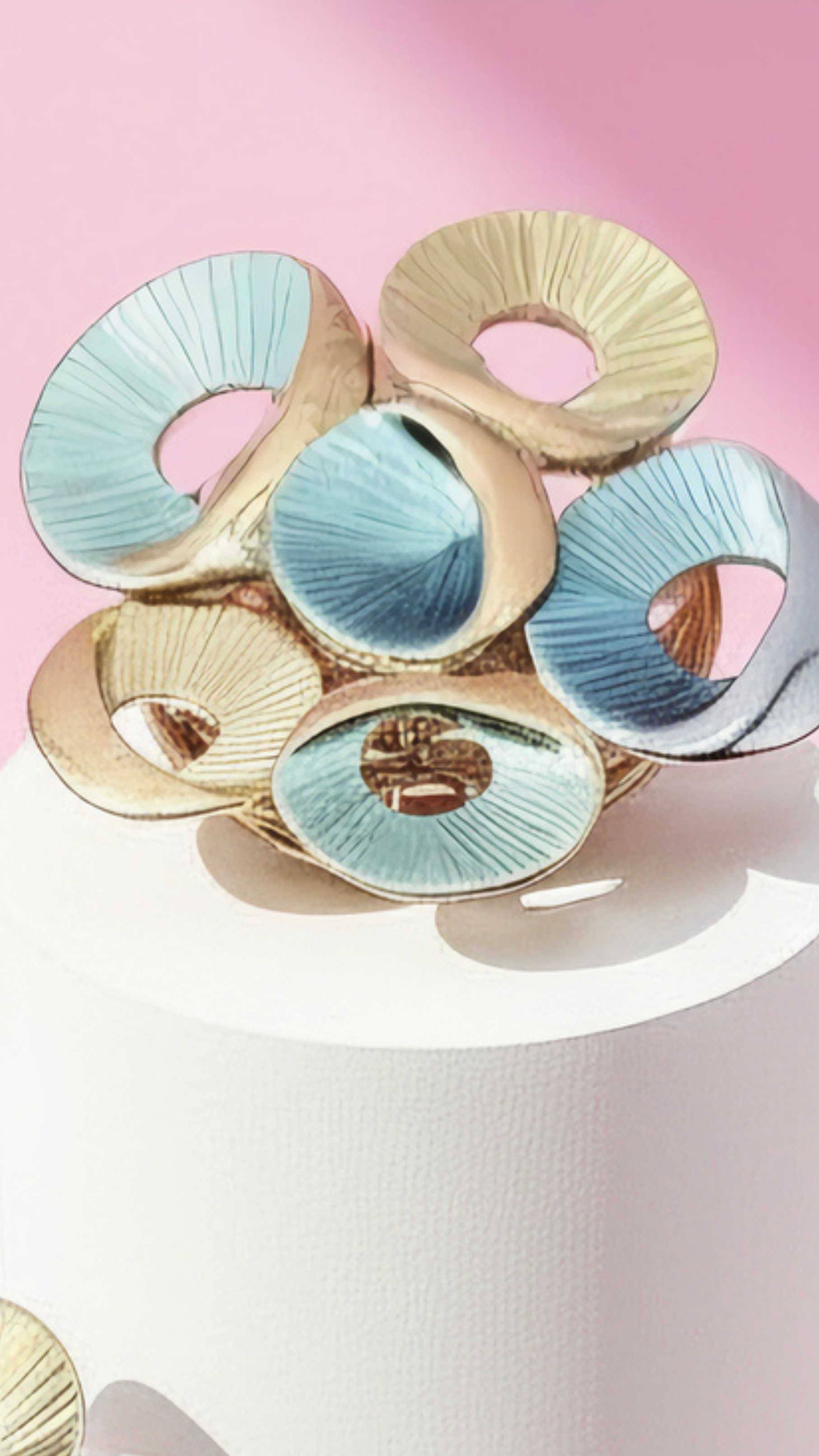 Arya Jewellery Wholesale – wholesale Brooch – Abstract Magnetic Circles Brooch2