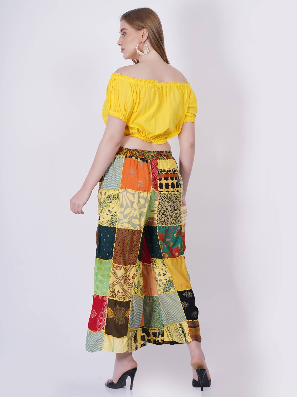 Wevez - Wholesale Pants - Women's - Women Multi Patchwork Wide Leg Pajama Acidwash Pant Mix Lot3