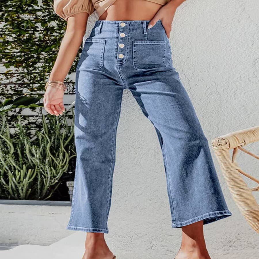 Purchase Wholesale seamed front wide leg jean. Free Returns & Net 60 Terms  on Faire