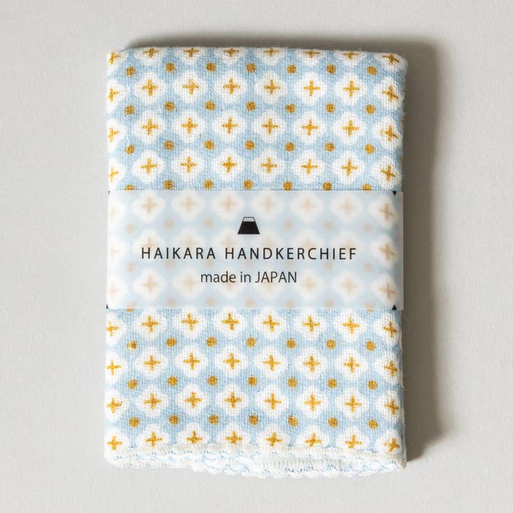 Morihata International Ltd. Co. - Wholesale Handkerchief - Unisex - Haikara Little Handkerchief - Cross, Blue0