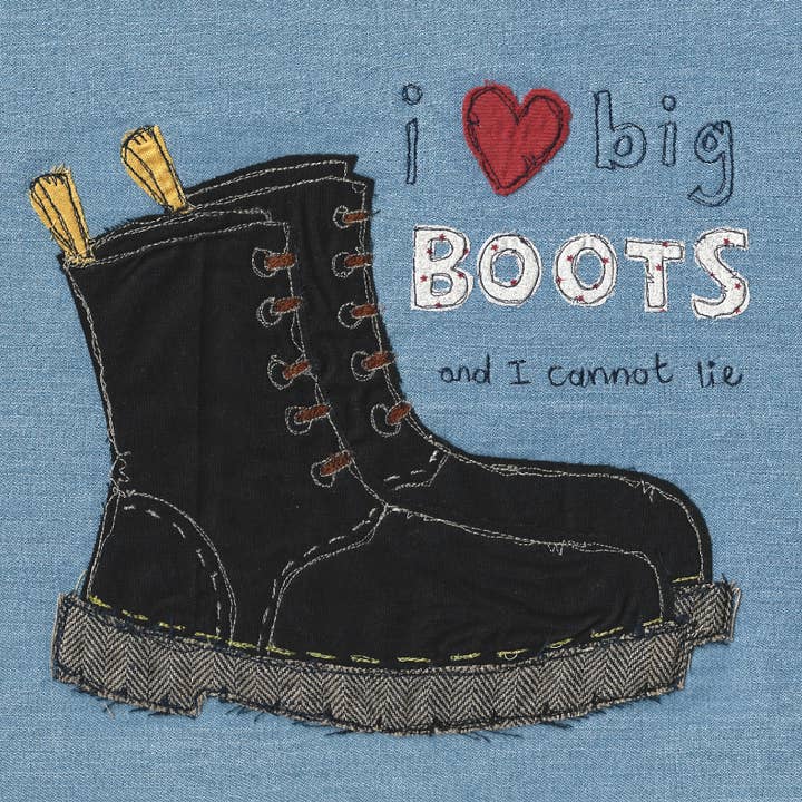 I love big boots card for wholesale by Poppy Treffry
