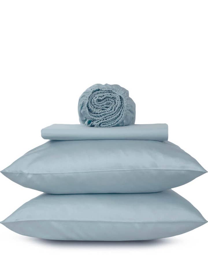 400 Thread Count SmoothWeave Sateen Organic Cotton Standard Sheet Set for wholesale by Of an Origin