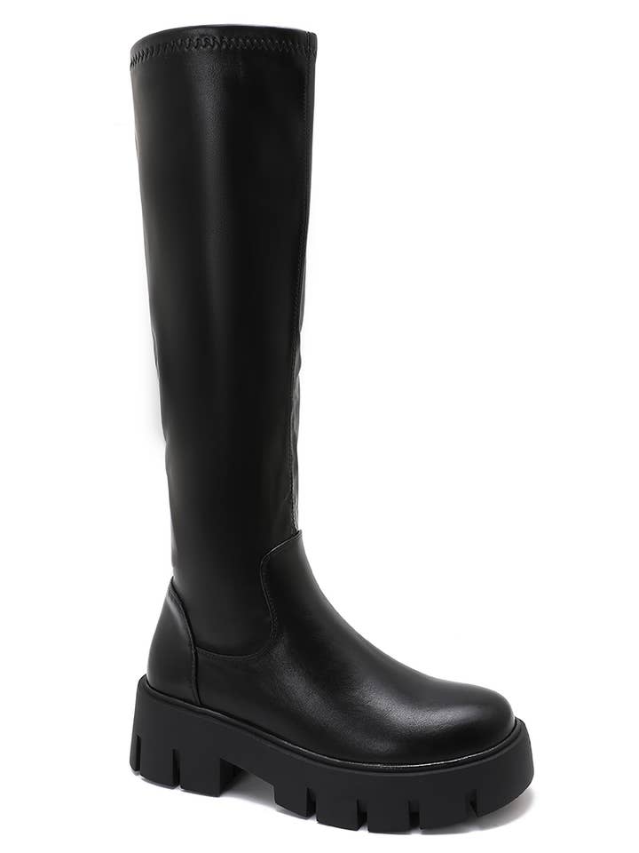 Joia Paris - Wholesale Booties - Women's - Minimalist high boots with thick sole WZ-1234