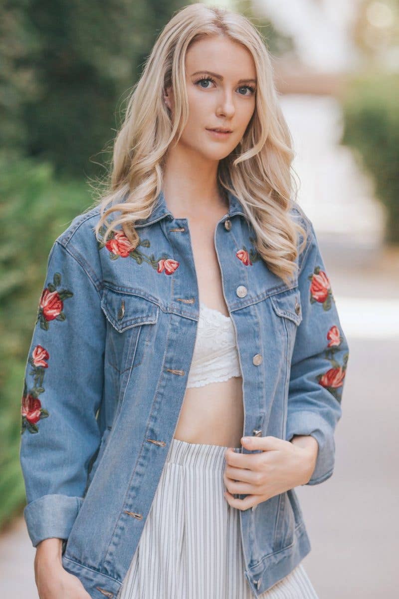 Embroidered Denim Jacket for wholesale on Faire1