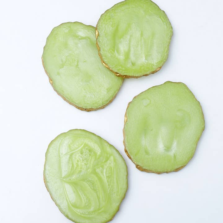 Grøn Resin Coaster Sæt med 4 for engroshandel hos Tiramisu