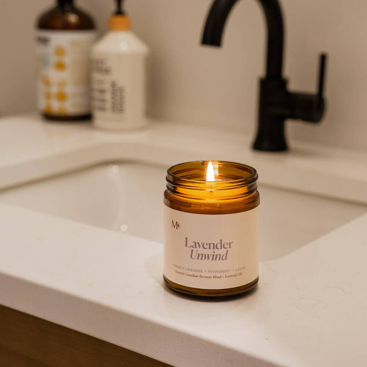 Misiyo Candle Co - Vendita all'ingrosso Candela in vasetto - Lavanda Rilassante | Candela in Vaso di Cera d'Api Canadese Naturale1