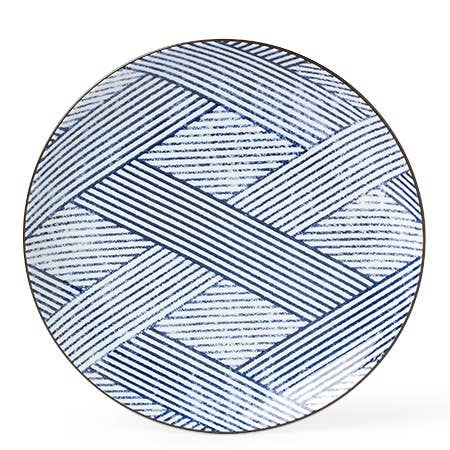Miya Company - Wholesale Dinner Plate - Plate Aizome Shima 10"