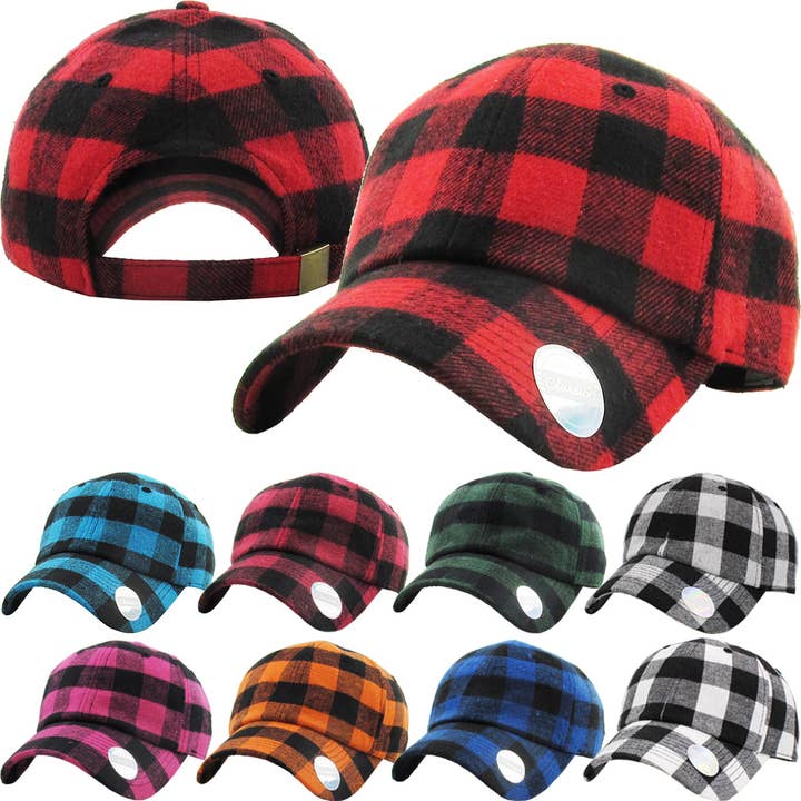 KBETHOS - Wholesale Baseball Cap - Unisex - Plaid Baseball Cap