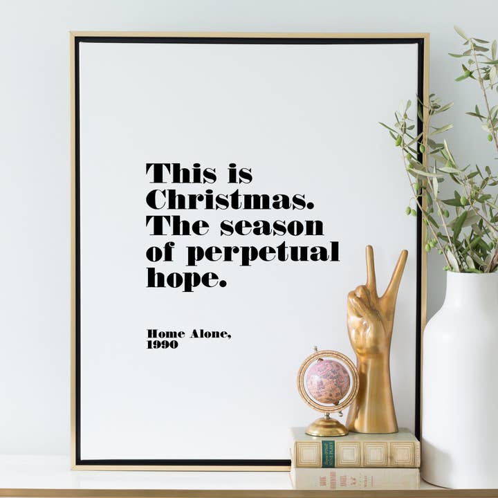 Home Alone Hope | Interior Navy | Art Print for wholesale by Lindsay Letters