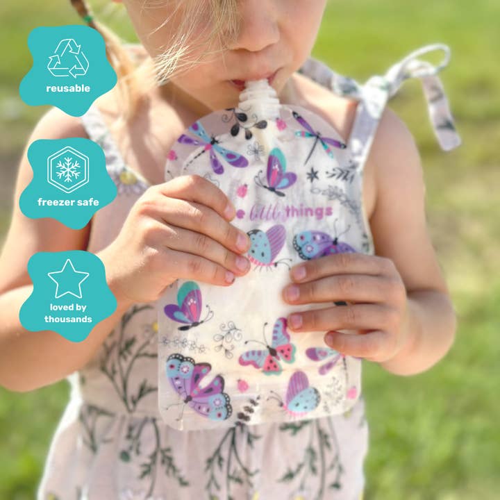 Sinchies - Wholesale Food storage wrap/bag - Sinchies 150ml Reusable Food Pouches - Flutterbys7