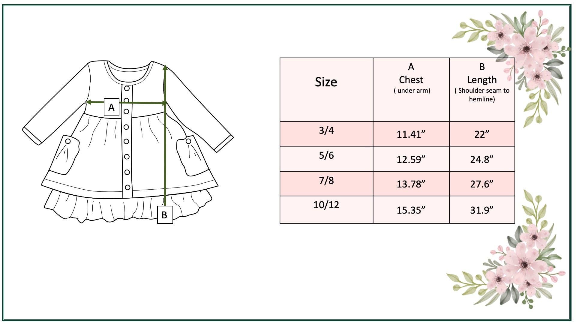 Adorable Sweetness - Wholesale Dress - Kids - Girls Rose Floral & Sage Check Ruffle Pocket Tie Dress5