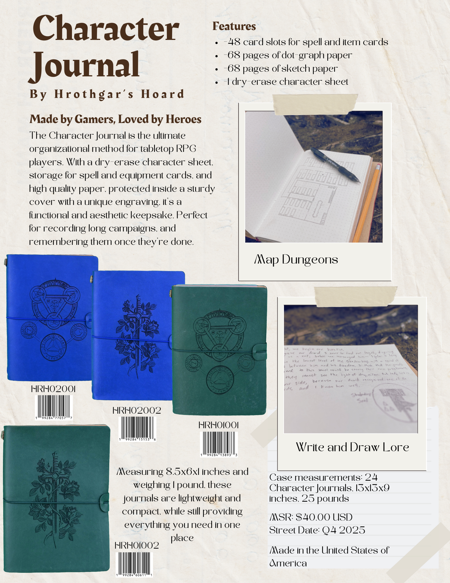 QMDirect - Wholesale Journal/Diary - Character Journal (Green) - Arcane Symbol5