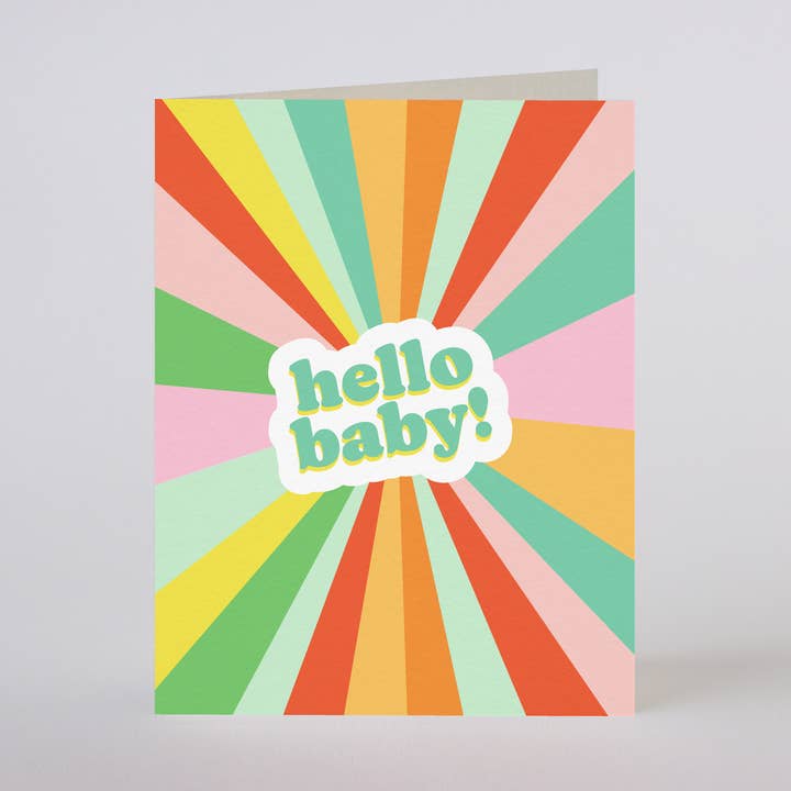 HELLO BABY! - greeting card for wholesale by Mixtape Paper Co.