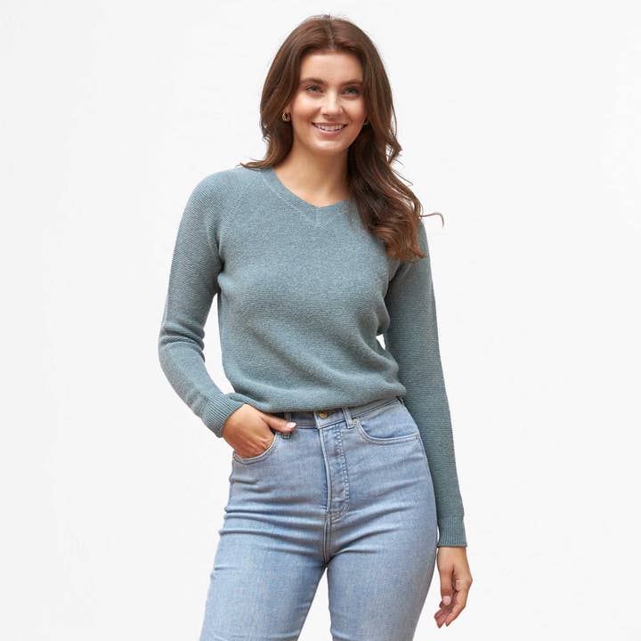 100% Yak Wool V-Neck for wholesale by Oliver Charles