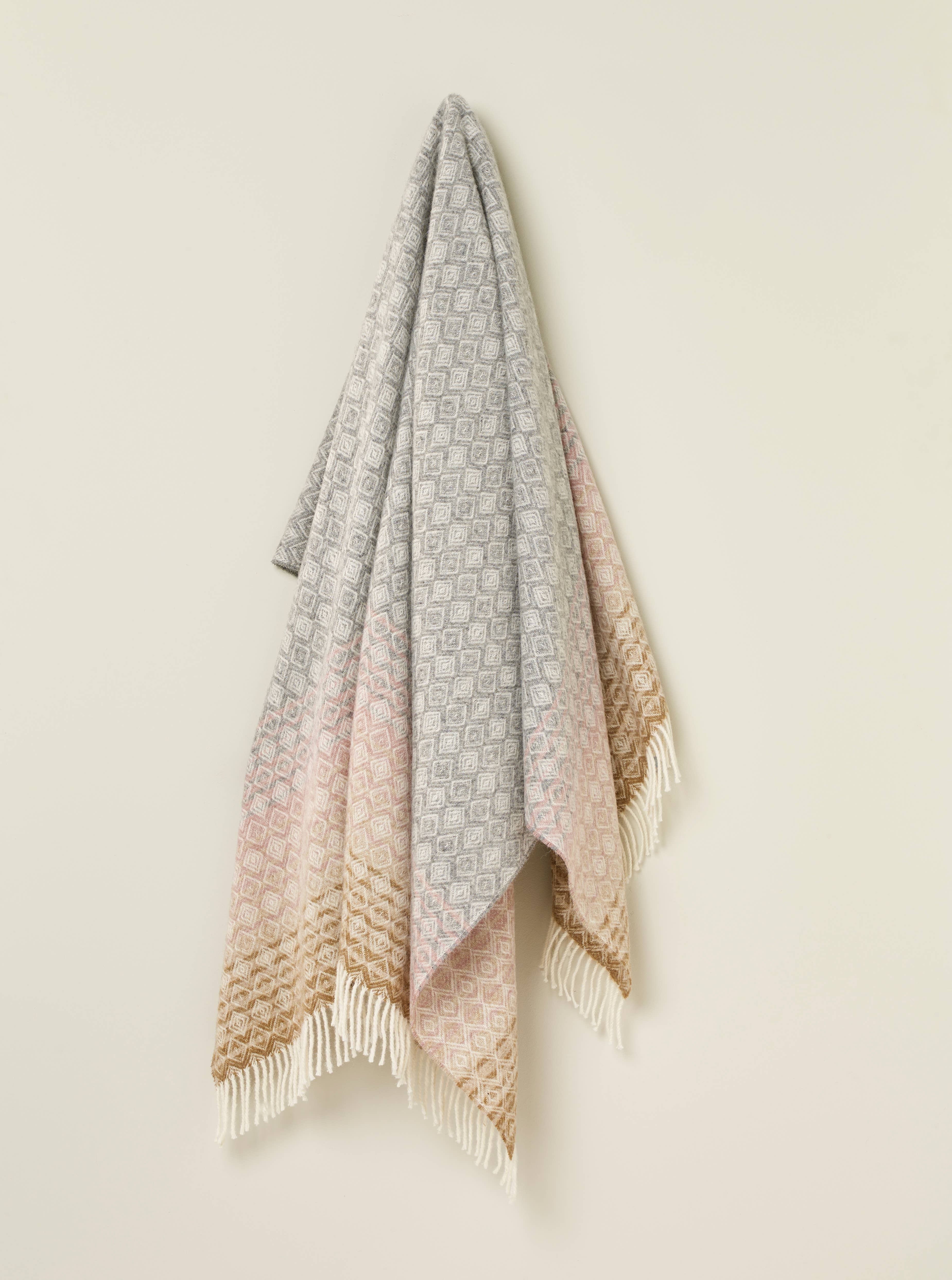 Bronte Moon - Wholesale Throw Blanket - Ombre Diamond Range - 100% British Wool - Made in England1