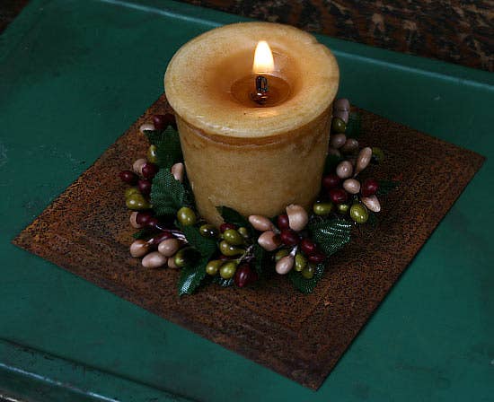 Factory Direct Craft - Wholesale Craft Supplies - 4" Rusty Tin Dots and Shells Embossed Ceiling Tile 1